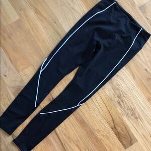 Fabletics Black Leggings -Motion 365 with White Accents